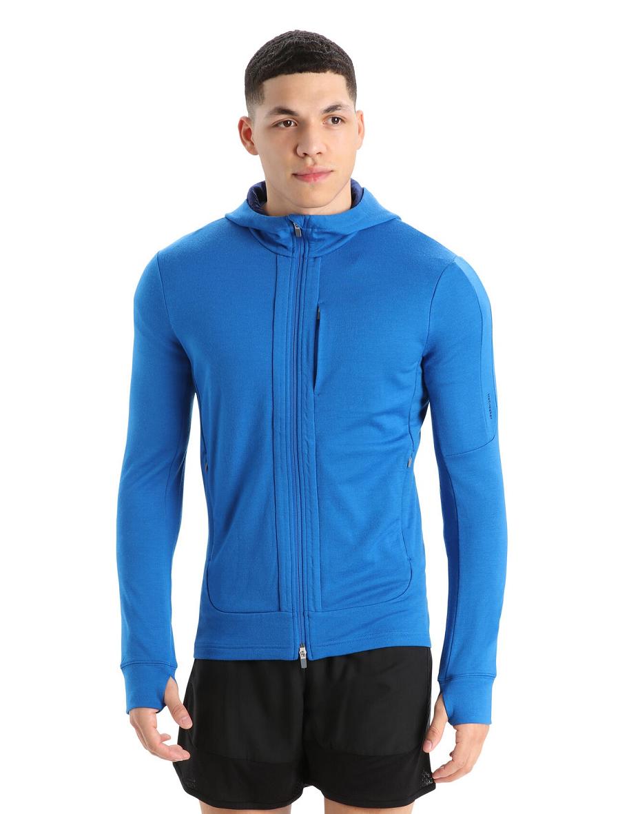 Icebreaker Merino Quantum III Long Sleeve Zip Miesten Huppari Kuninkaallinen Sininen Laivastonsininen | FI 1268CTVE